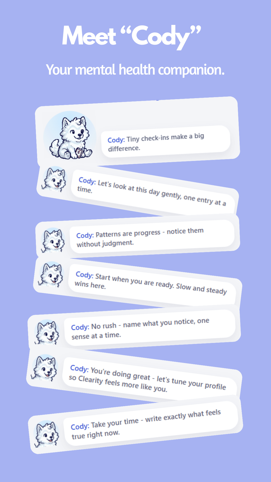 Meet Cody mental health companion