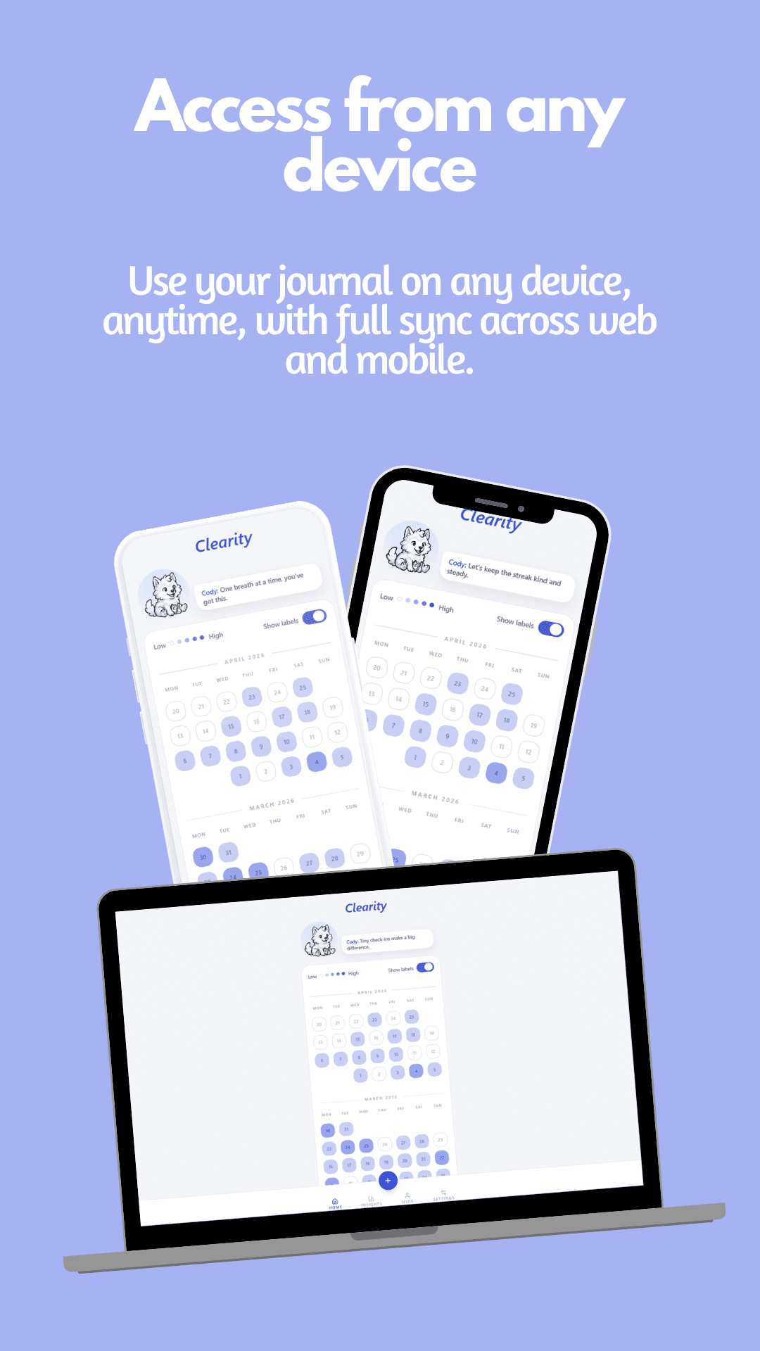 Access your journal from any device